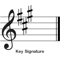 A Major key signature
