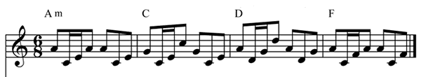 Intro using a 6/8 time signature