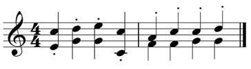 Dot staccato & Stems